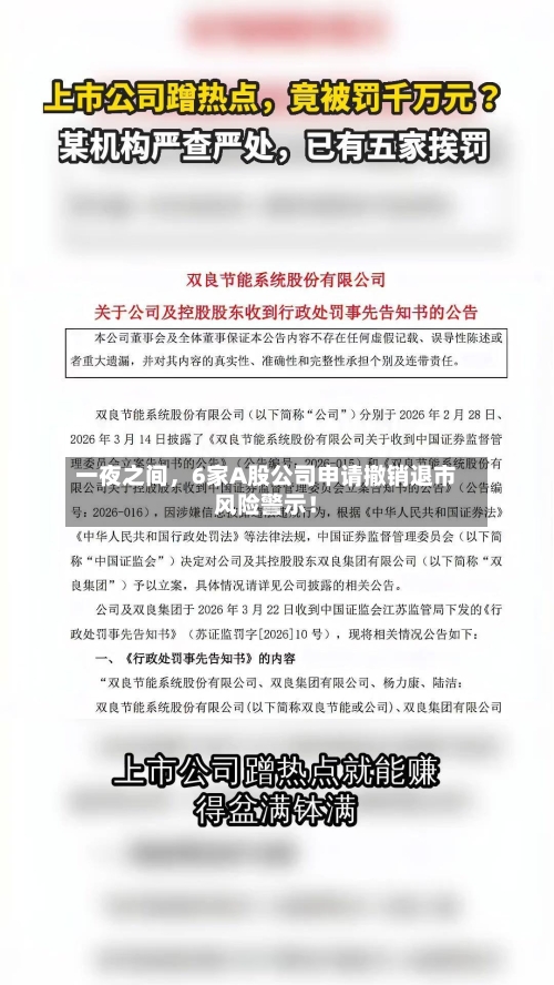一夜之间	，6家A股公司申请撤销退市风险警示！-第2张图片