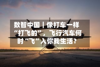 数智中国｜像打车一样“打飞的”，飞行汽车何时“飞”入你我生活？-第2张图片