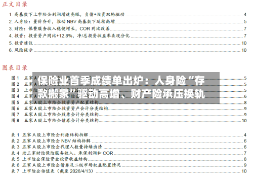 保险业首季成绩单出炉：人身险“存款搬家”驱动高增、财产险承压换轨-第2张图片