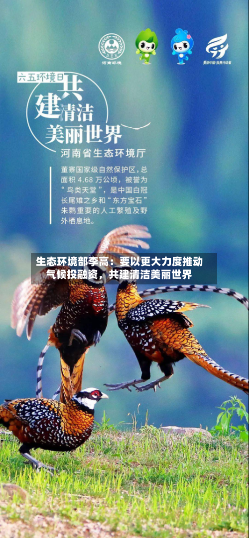 生态环境部李高：要以更大力度推动气候投融资	，共建清洁美丽世界-第3张图片