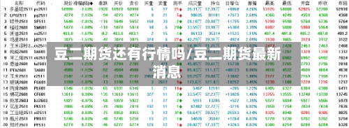 豆二期货还有行情吗/豆二期货最新消息
