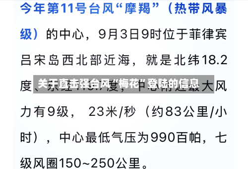 关于直击强台风“梅花”登陆的信息-第2张图片