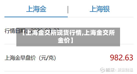 【上海金交所现货行情,上海金交所金价】