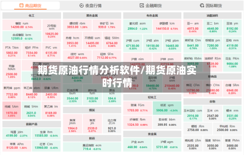 期货原油行情分析软件/期货原油实时行情-第3张图片