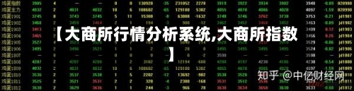 【大商所行情分析系统,大商所指数】-第2张图片