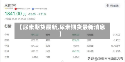 【尿素期货最新,尿素期货最新消息】-第2张图片