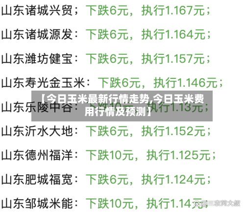 【今日玉米最新行情走势,今日玉米费用行情及预测】-第2张图片