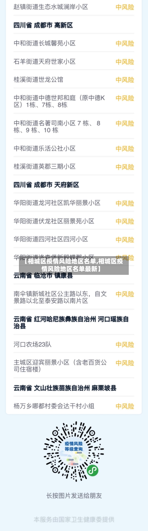 【相城区疫情风险地区名单,相城区疫情风险地区名单最新】