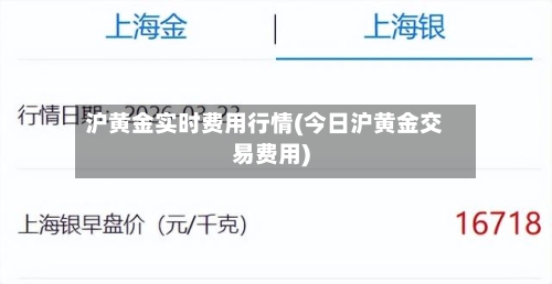 沪黄金实时费用行情(今日沪黄金交易费用)