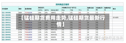 【锰硅期货费用走势,锰硅期货最新行情】-第3张图片